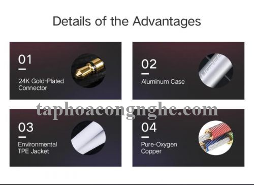 Ugreen 10777 3M màu Trắng Cáp âm thanh 3.5mm nối dài đầu nhôm AV118 30010777